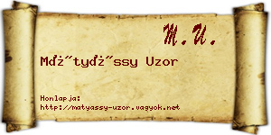 Mátyássy Uzor névjegykártya